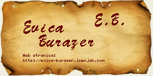 Evica Burazer vizit kartica